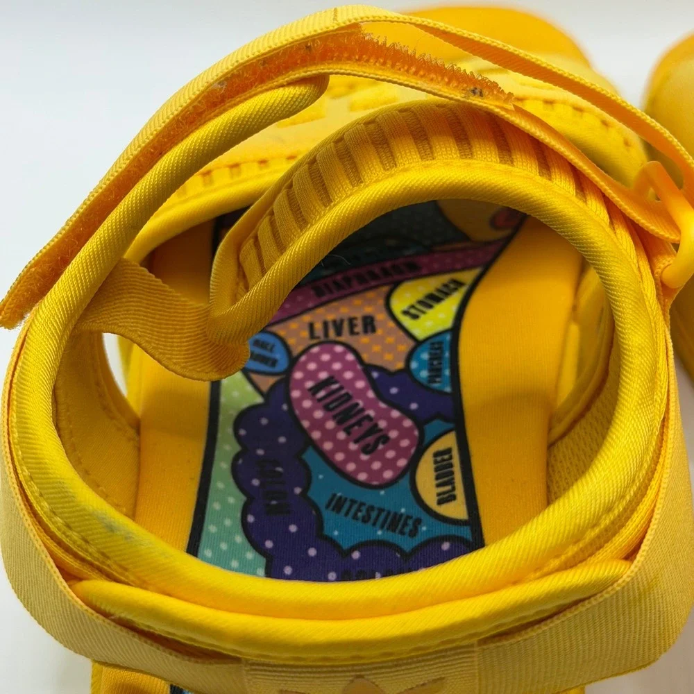 Adidas Pharrell Williams Hu Adilette 2.0 Slides Yellow Sandals Mens 8